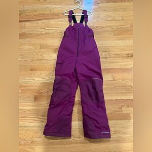 Columbia Magenta/purple Snow Bib size 10/12